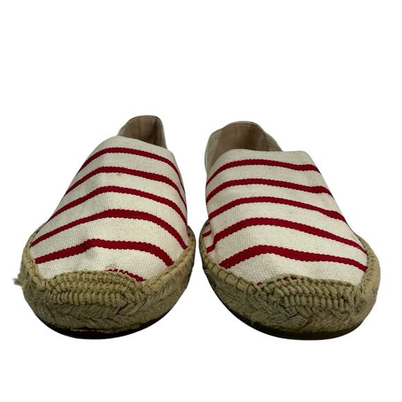 SOLUDOS Dali Red White Stripe Espadrille Flats Women's size 11 - Picture 4 of 11